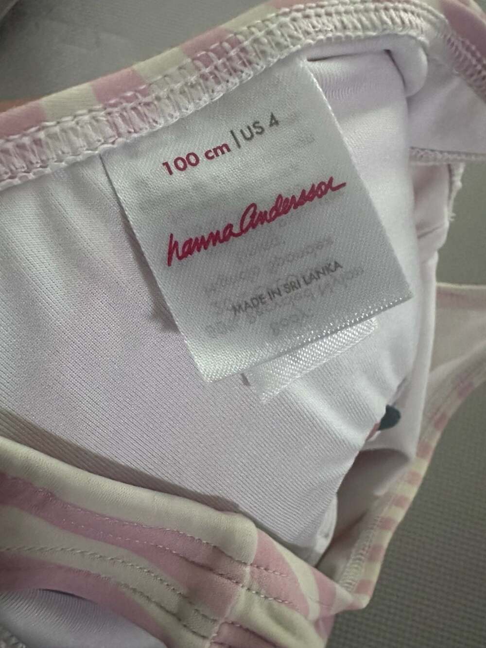 Hanna Andersson Rainbow Stripe One-Piece Swimsuit Size 4 - Picture 4 of 4